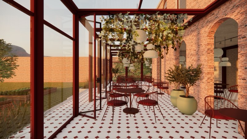 Depot 2300 — garden room and planting